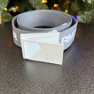 Under Armour Gray Belt with White Buckle